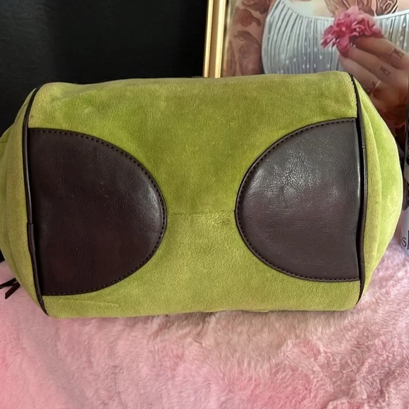 Y2k VINTAGE 💚Juicy Couture Green bowler Handbag with charm💚🤎 - Picture 9 of 15